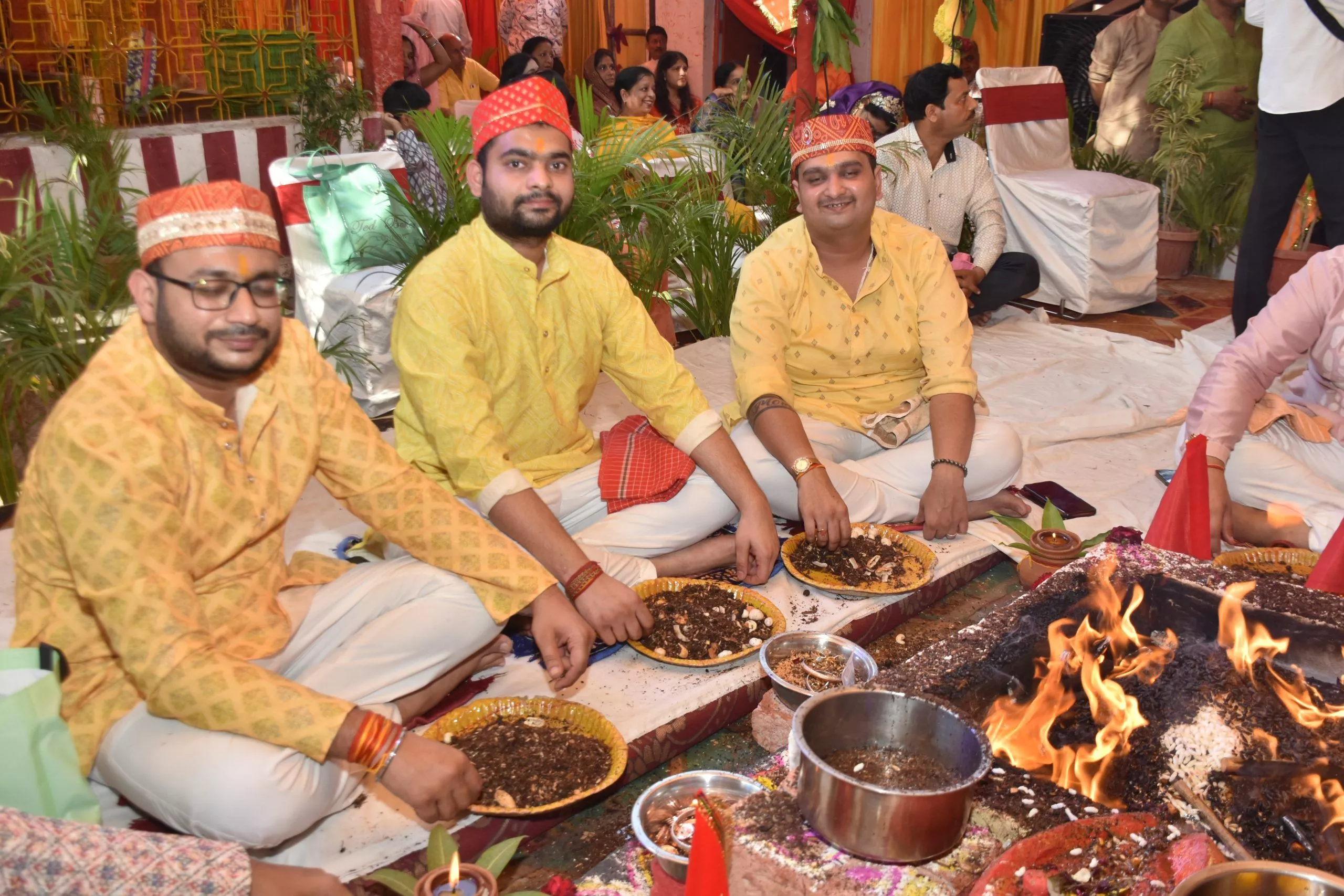 सीतारामबाग मंदिर में हनुमान जन्मोत्सव का हवन कार्यक्रम