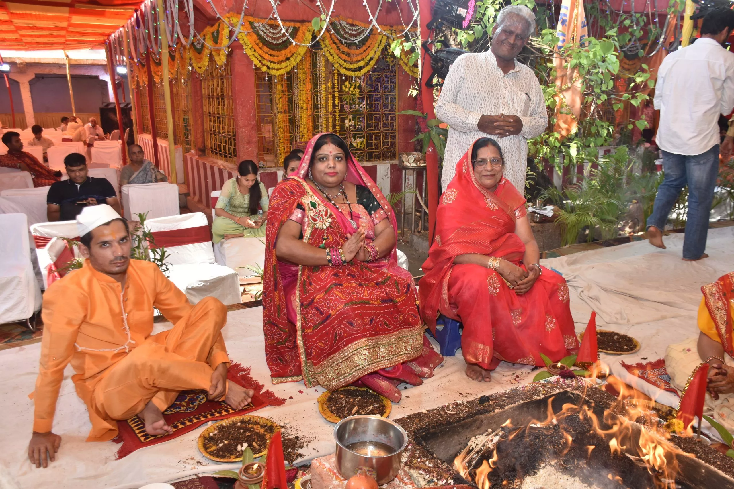 सीतारामबाग मंदिर में हनुमान जन्मोत्सव का हवन कार्यक्रम