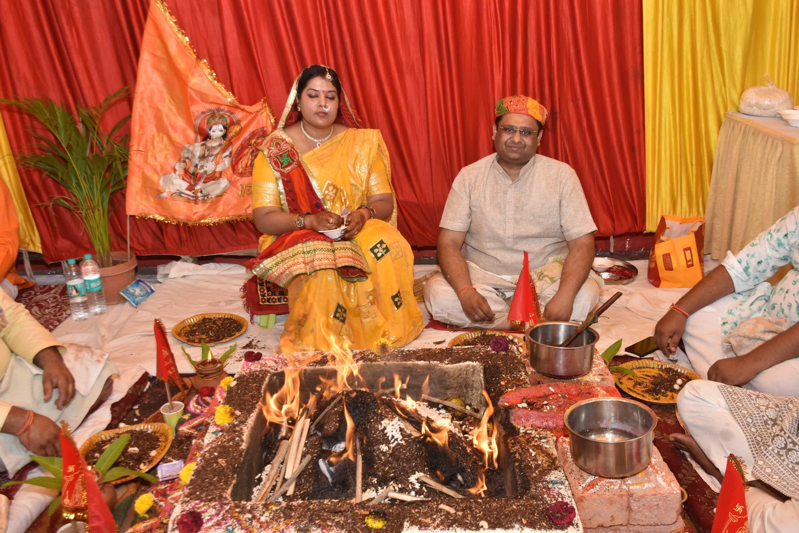 सीतारामबाग मंदिर में हनुमान जन्मोत्सव का हवन कार्यक्रम