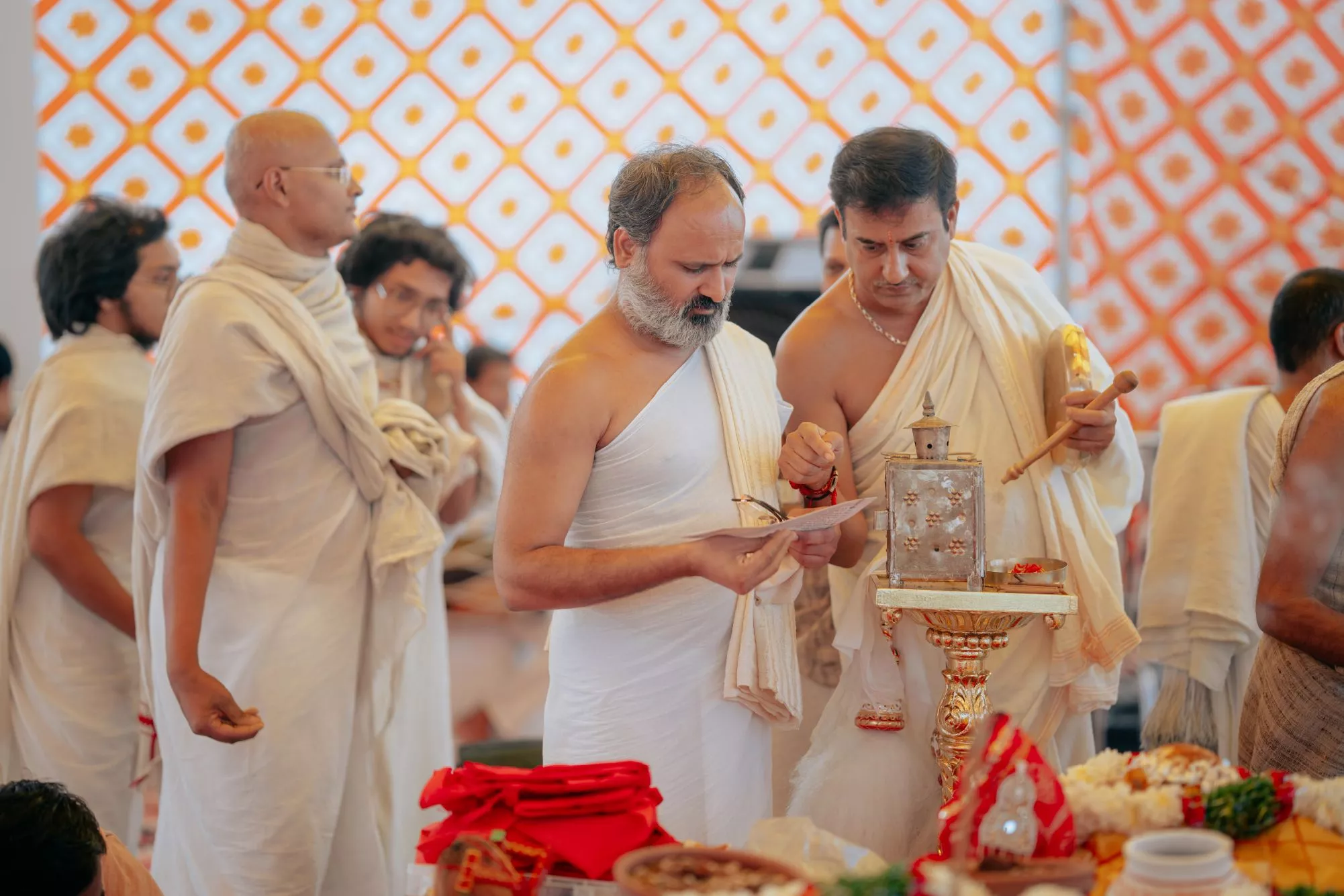 कुलपाक जैन मंदिर में प्रतिष्ठा महोत्सव का धार्मिक अनुष्ठान