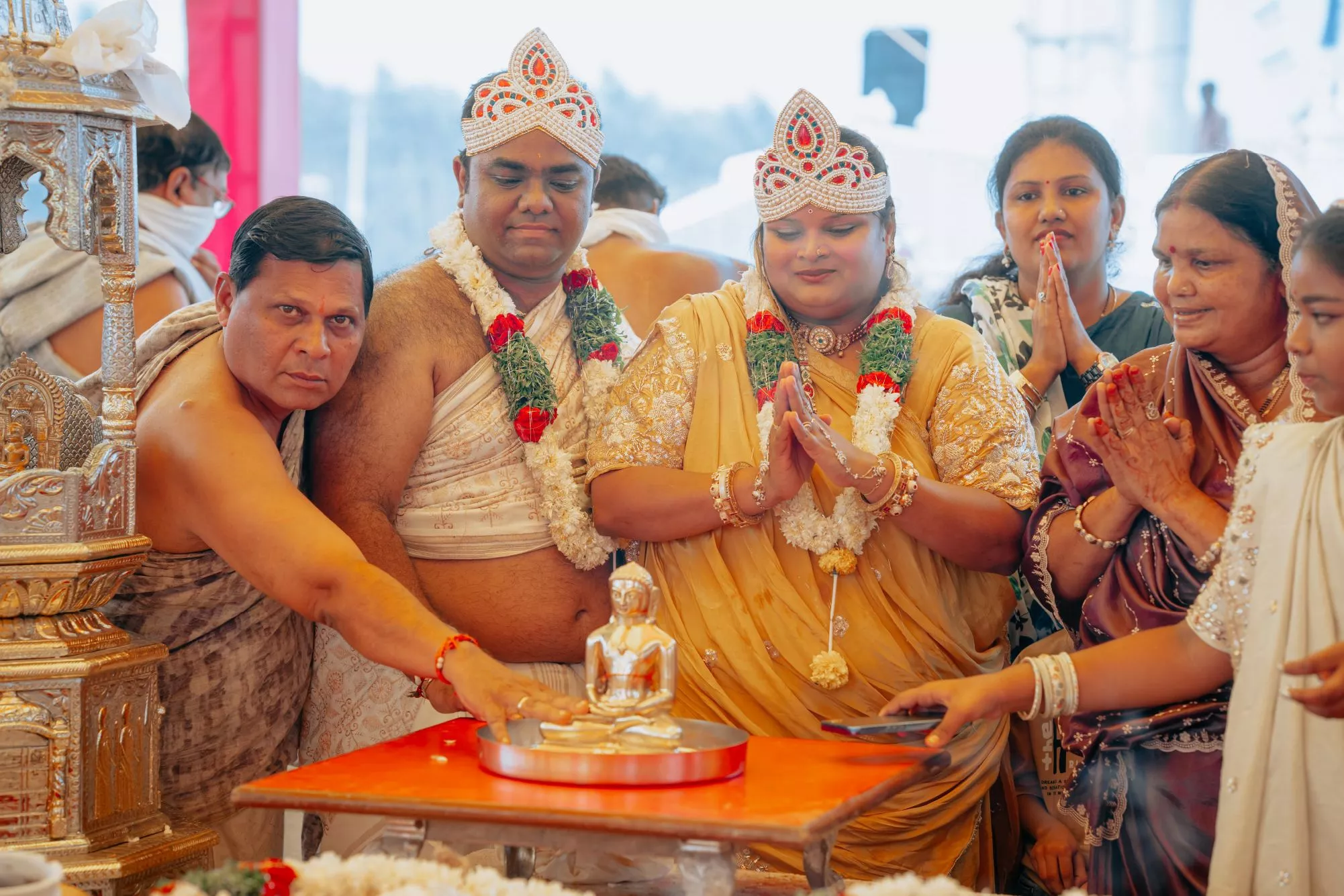 कुलपाक जैन मंदिर में प्रतिष्ठा महोत्सव का धार्मिक अनुष्ठान