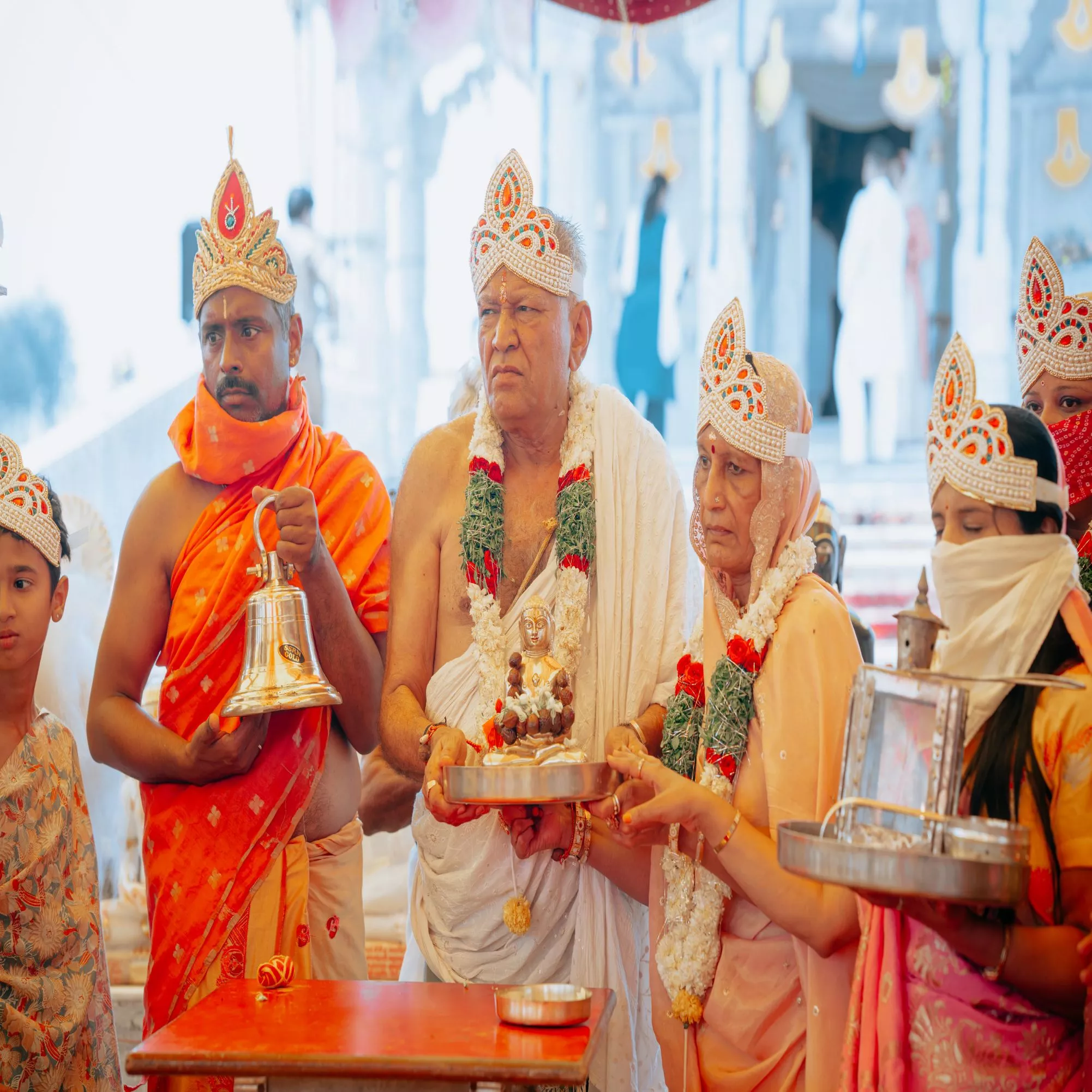 कुलपाक जैन मंदिर में प्रतिष्ठा महोत्सव का धार्मिक अनुष्ठान