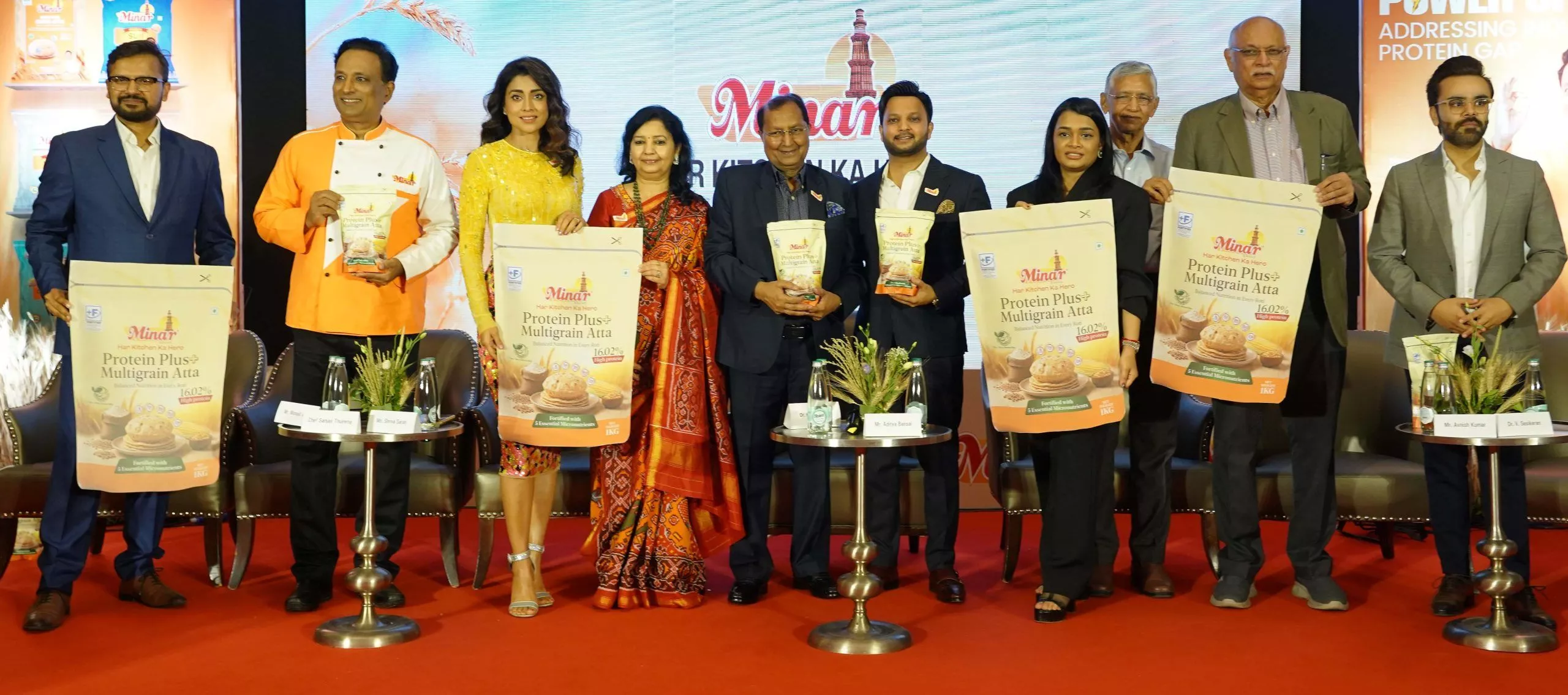 फोर्टिफाइड मल्टीग्रेन आटा लॉन्च कार्यक्रम का दृश्य