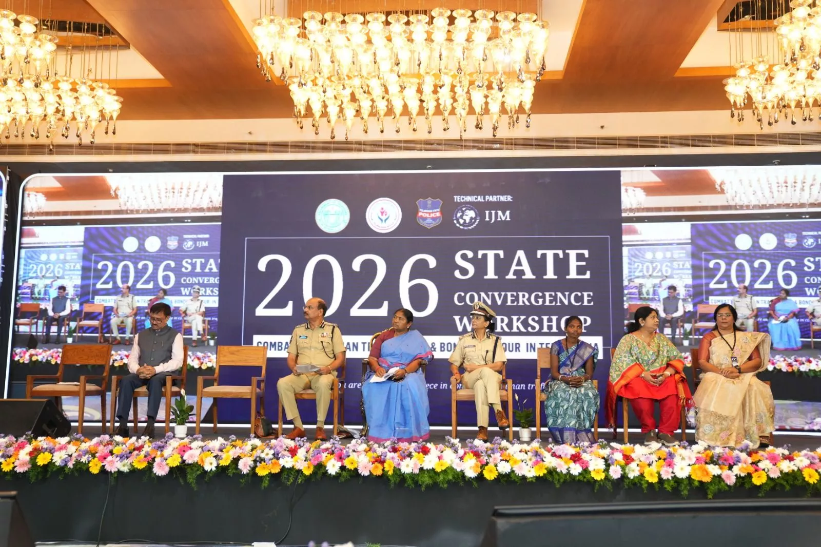 मानव तस्करी व बंधुआ मजदूरी पर कार्यशाला का दृश्य