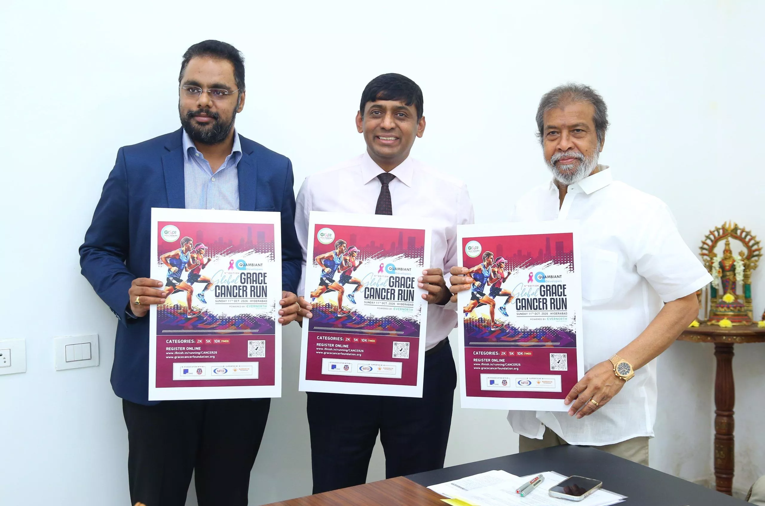 ग्रेस कैंसर रन 2026 का पोस्टर विमोचन