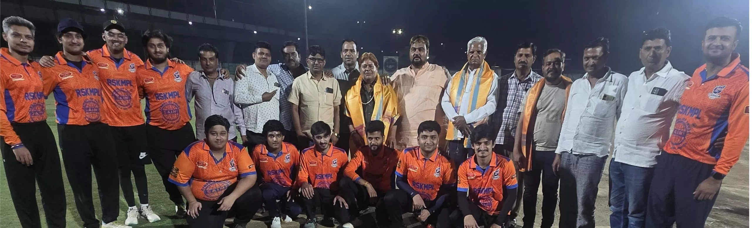 आरएसकेएमपीएल-7 टी-20 क्रिकेट मैच का दृश्य