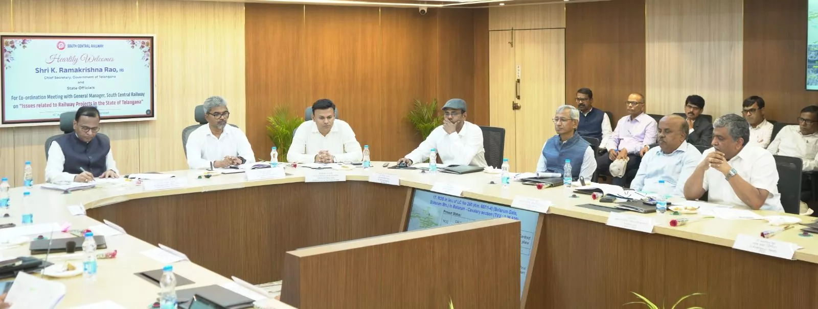 तेलंगाना में रेलवे परियोजनाओं पर समन्वय बैठक