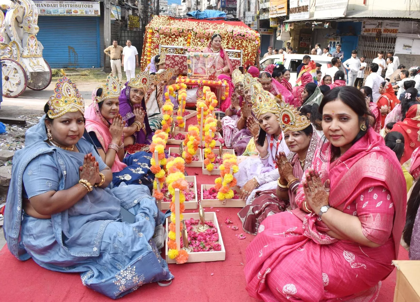 हैदराबाद में महावीर जन्म कल्याणक महोत्सव का दृश्य