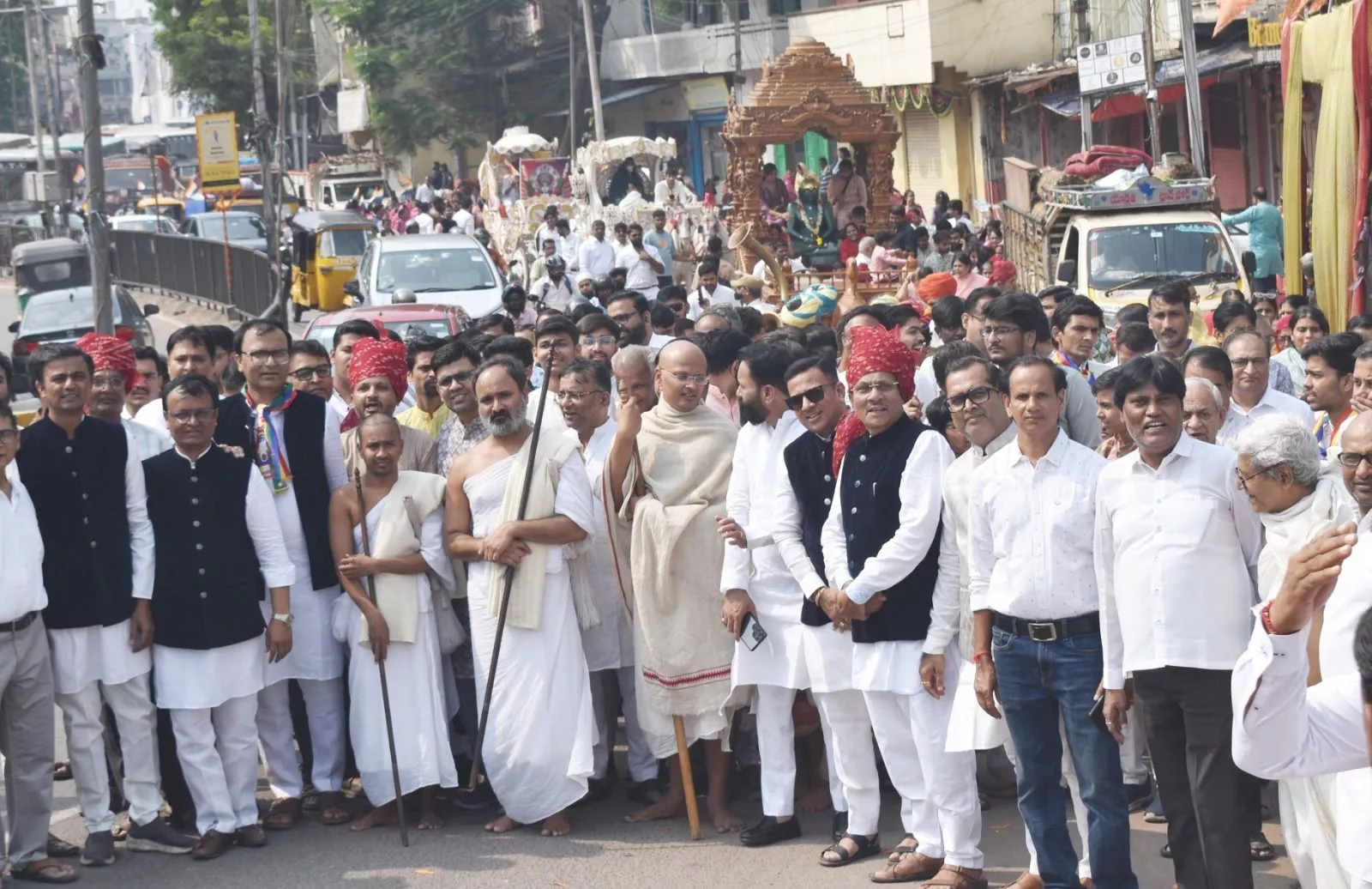 हैदराबाद में महावीर जन्म कल्याणक महोत्सव का दृश्य