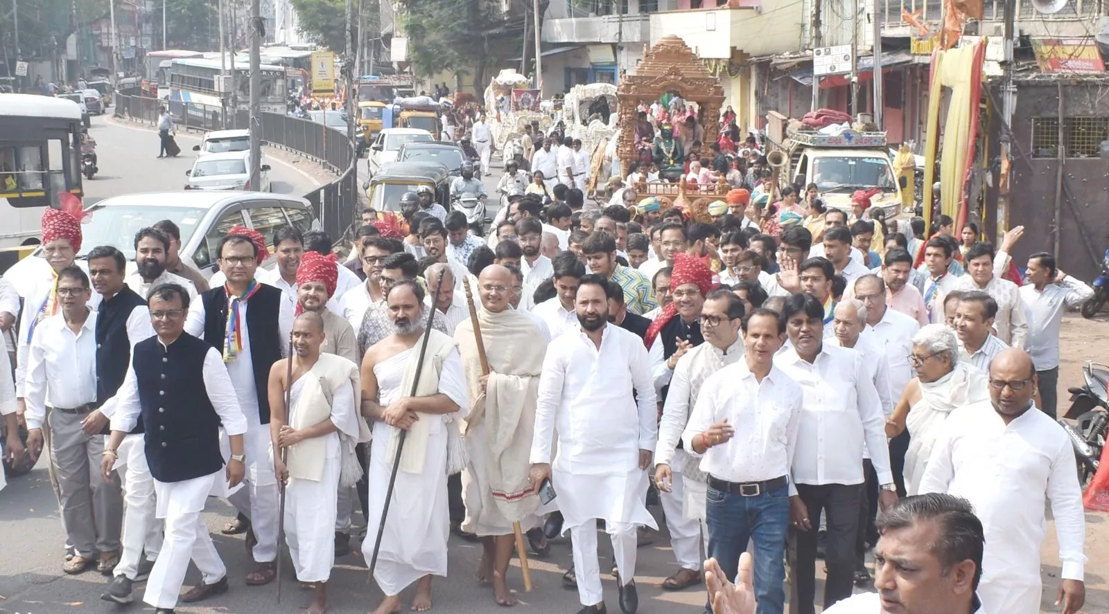 हैदराबाद में महावीर जन्म कल्याणक महोत्सव का दृश्य