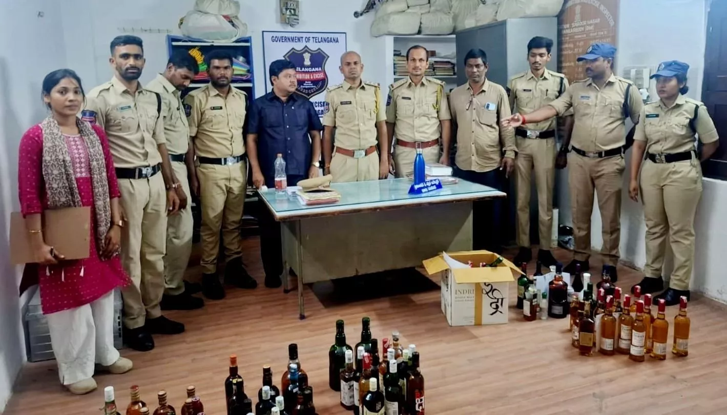 हैदराबाद: पहाड़ी शरीफ से अवैध शराब जब्त