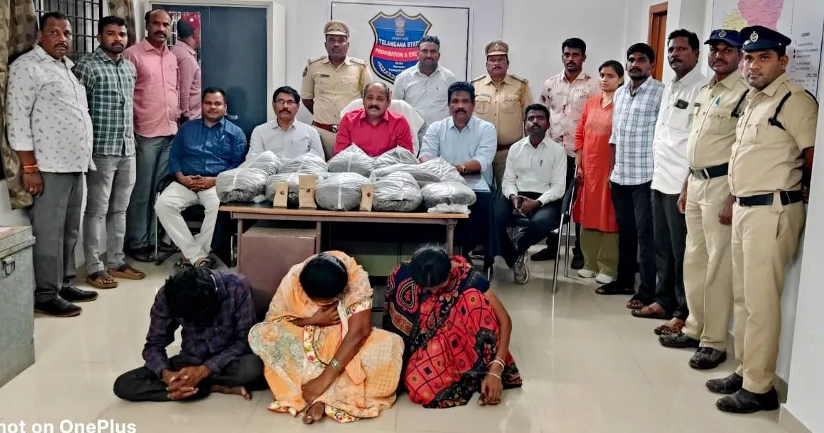 25.5 किलो गांजे के साथ तीन आरोपी गिरफ्तार