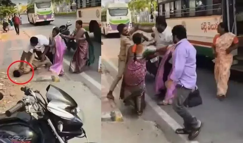 नलगोंडा में बस चालक से मारपीट की घटना