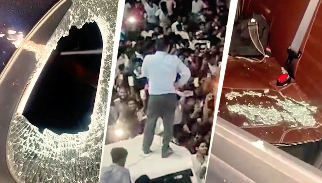 मालदा में प्रदर्शन के दौरान पुलिस और भीड़ का तनावपूर्ण माहौल