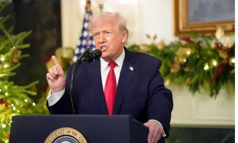 राष्ट्र के नाम संबोधन देते हुए डोनाल्ड ट्रंप