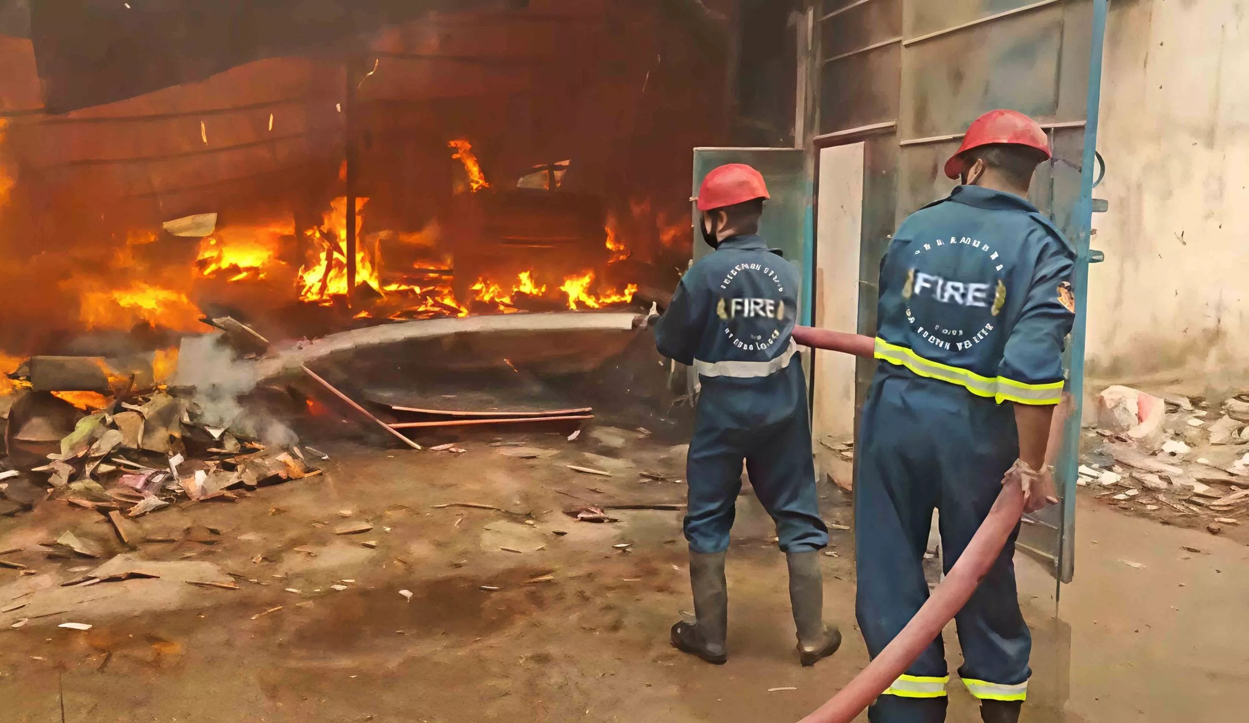 दमकलकर्मियों ने तेजी से आग पर पाया काबू