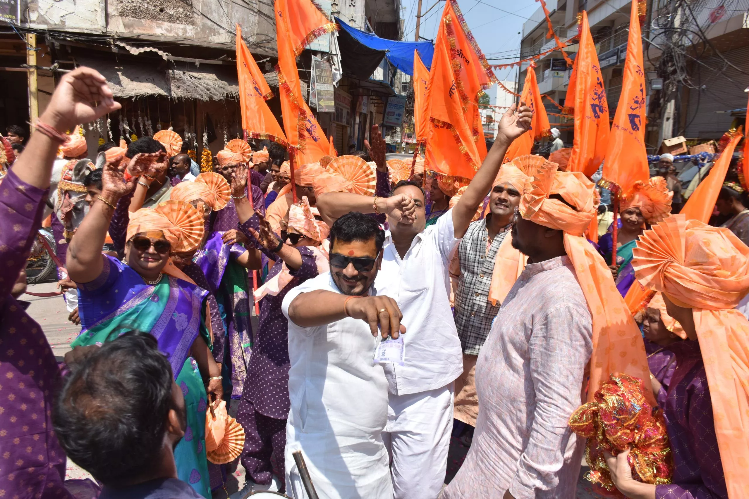 भाग्यनगर में हनुमान जन्मोत्सव की भव्य निशान यात्रा