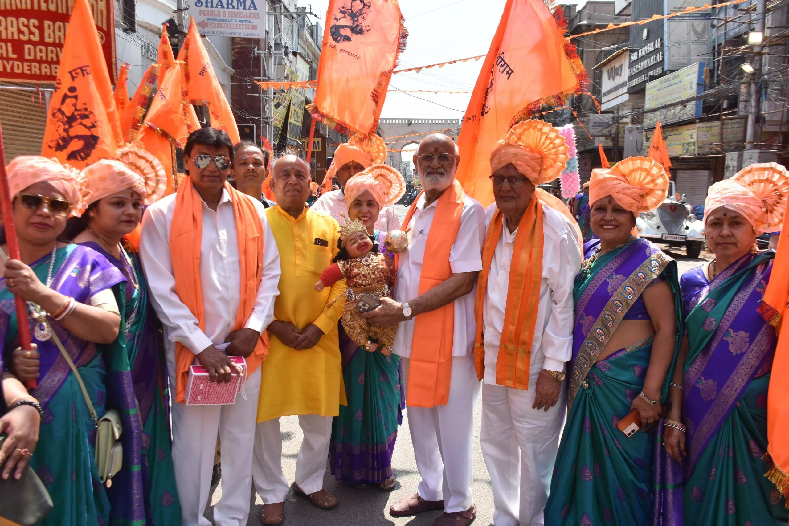 भाग्यनगर में हनुमान जन्मोत्सव की भव्य निशान यात्रा