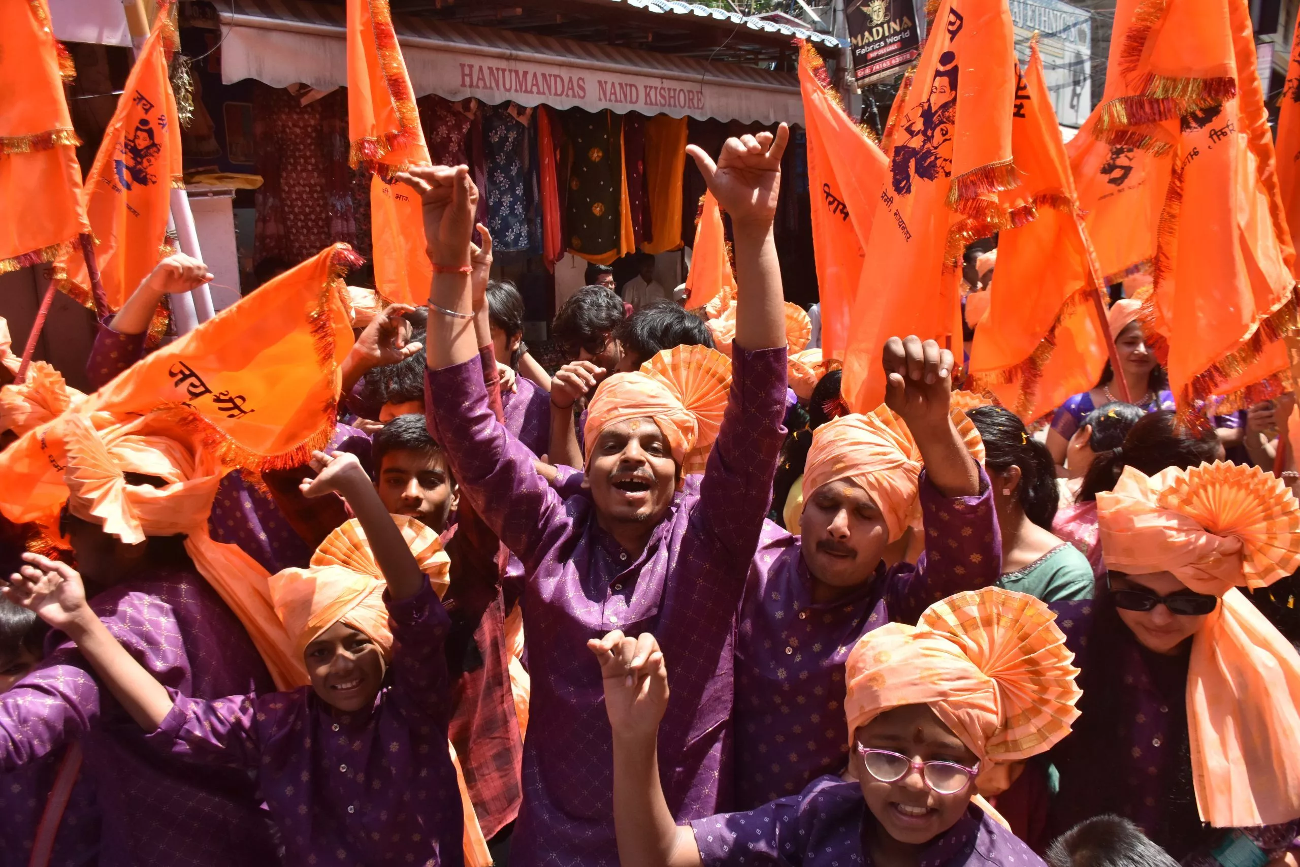 भाग्यनगर में हनुमान जन्मोत्सव की भव्य निशान यात्रा