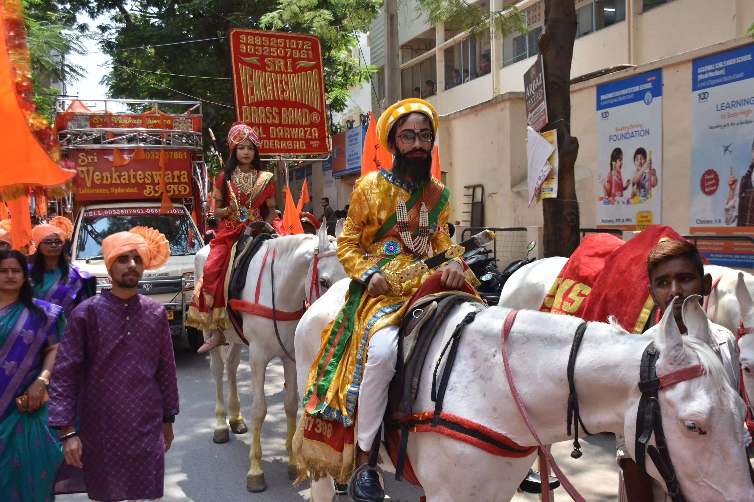 भाग्यनगर में हनुमान जन्मोत्सव की भव्य निशान यात्रा