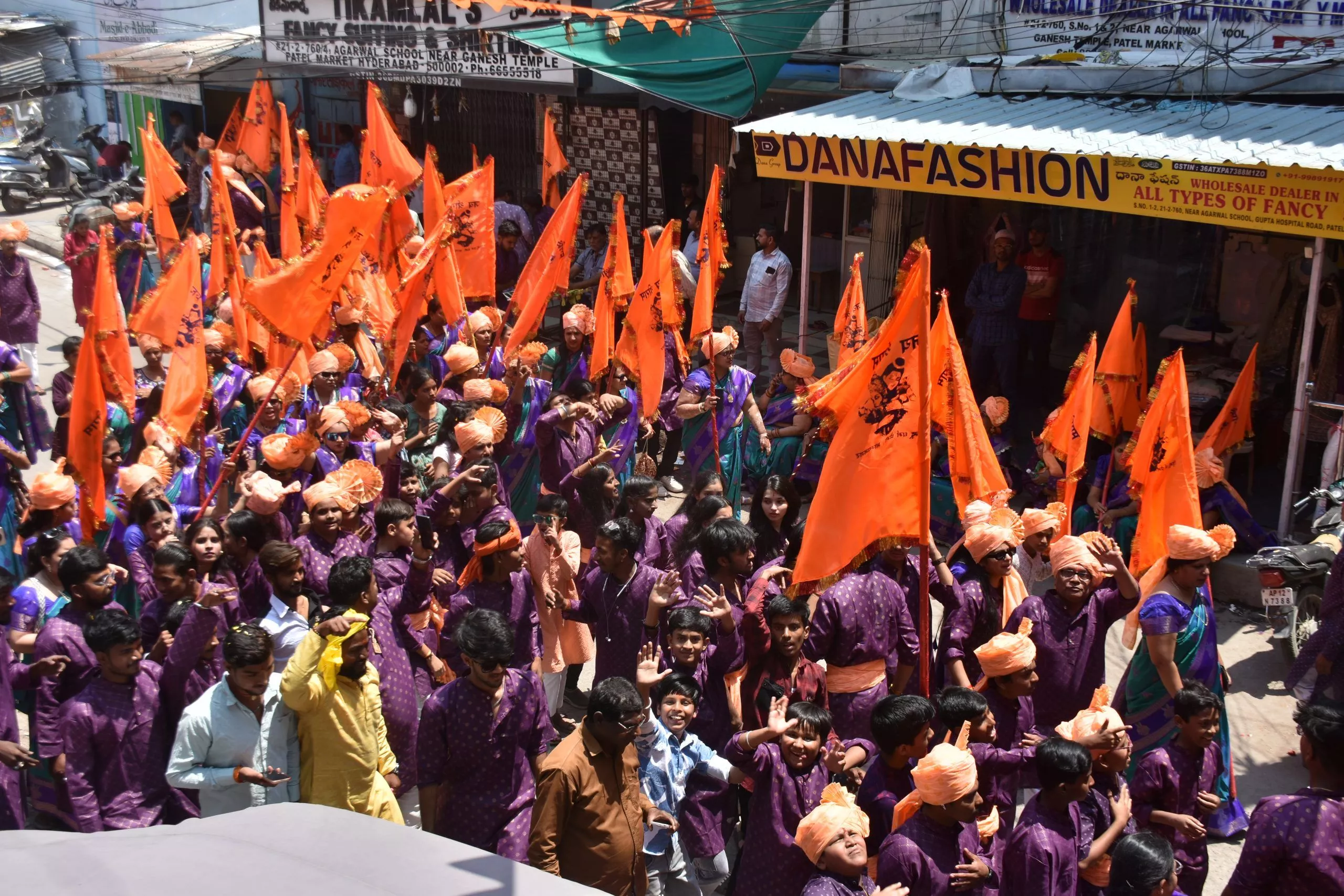 भाग्यनगर में हनुमान जन्मोत्सव की भव्य निशान यात्रा