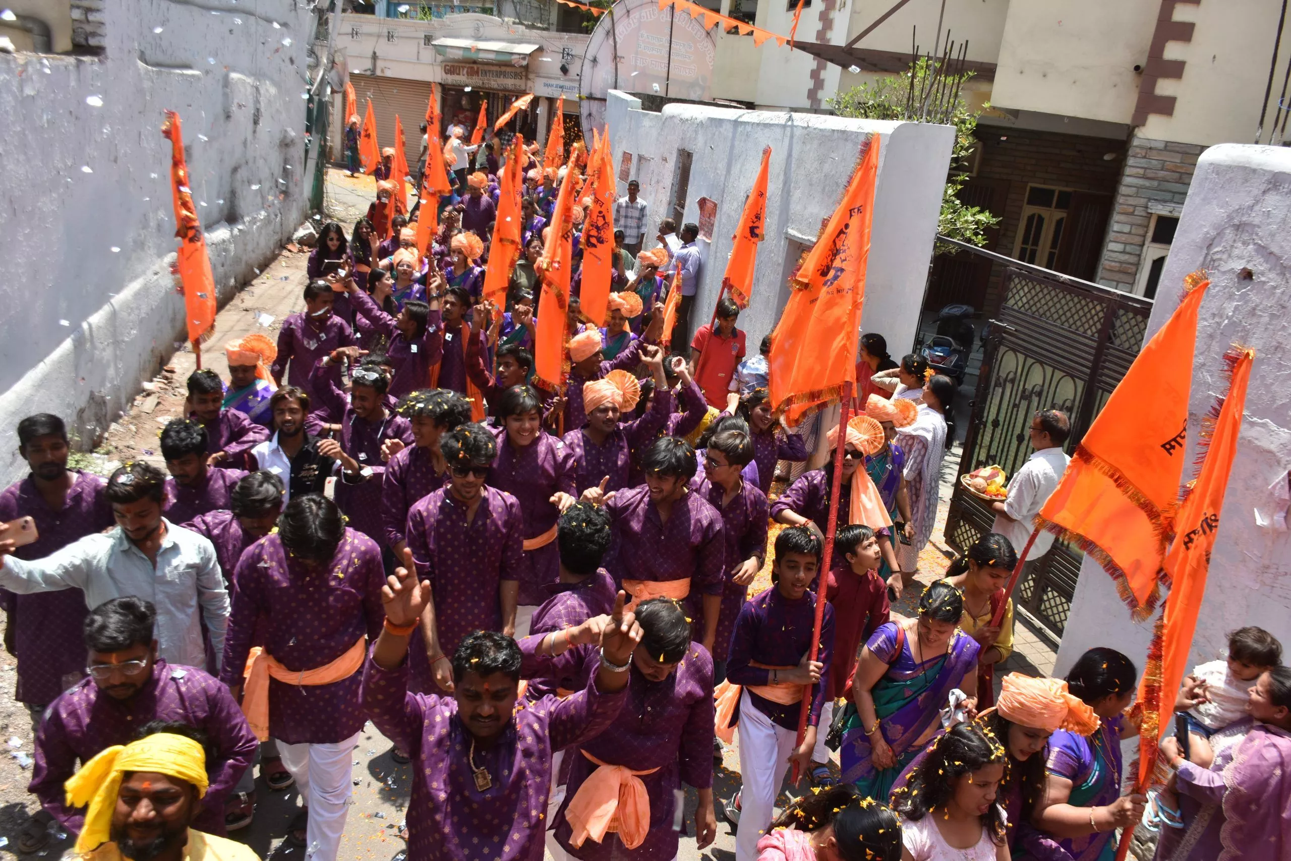 भाग्यनगर में हनुमान जन्मोत्सव की भव्य निशान यात्रा