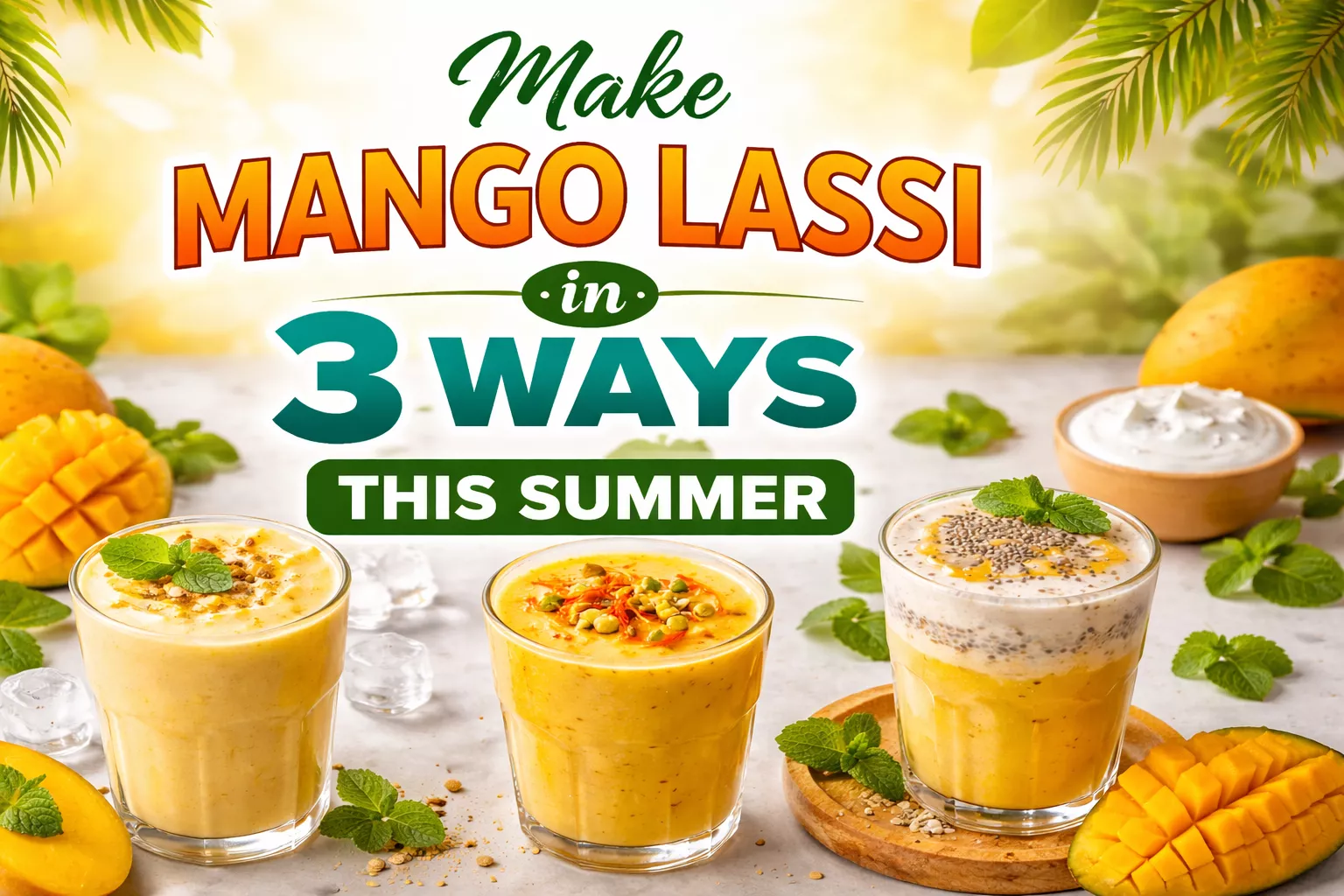 गर्मियों में मैंगो लस्सी बनाने के 3 आसान तरीके