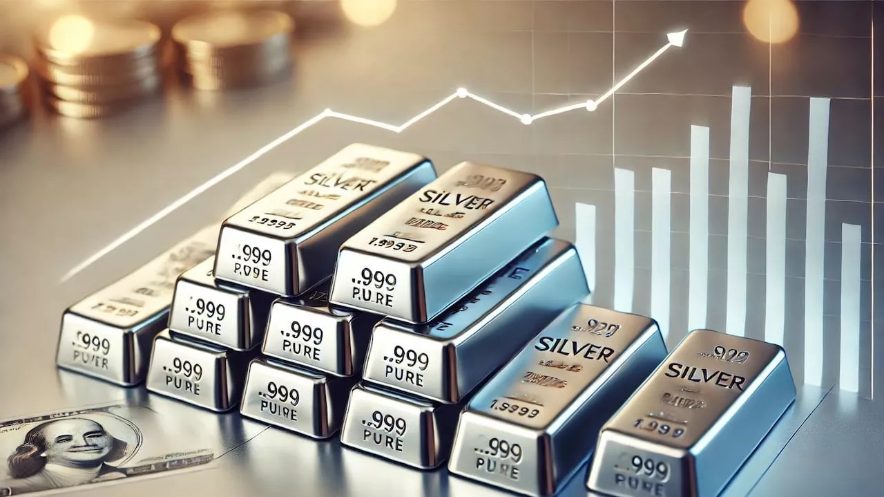 चांदी की कीमतों में वायदा बाजार में तेजी का ग्राफ
