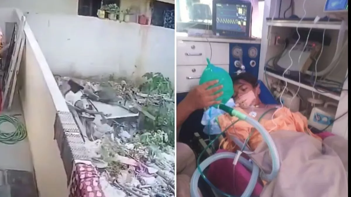 रील बनाते समय बालक बालकनी से गिरने की घटना