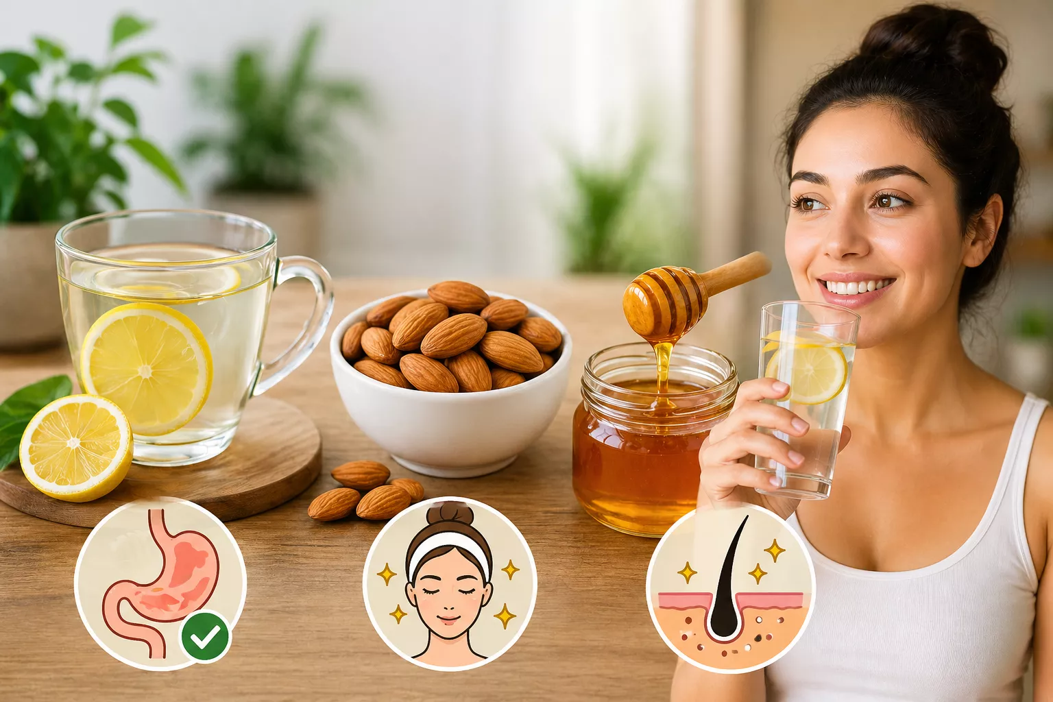 सुबह खाली पेट हेल्दी चीजें खाते हुए व्यक्ति