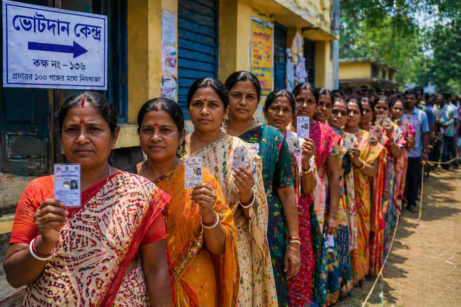 कई जिलों में कड़ी सुरक्षा के बीच वोटिंग मतदाताओं में उत्साह, लंबी कतारें प्रमुख दलों की प्रतिष्ठा दांव पर
