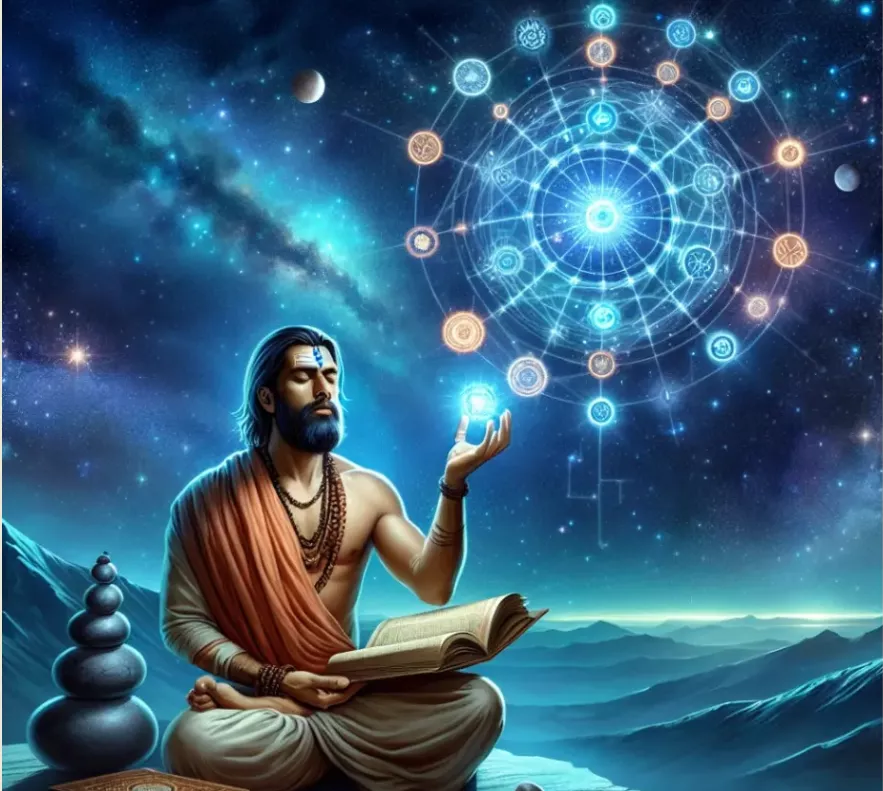 ग्रहों की चाल और राशियों पर प्रभाव दर्शाता चित्र