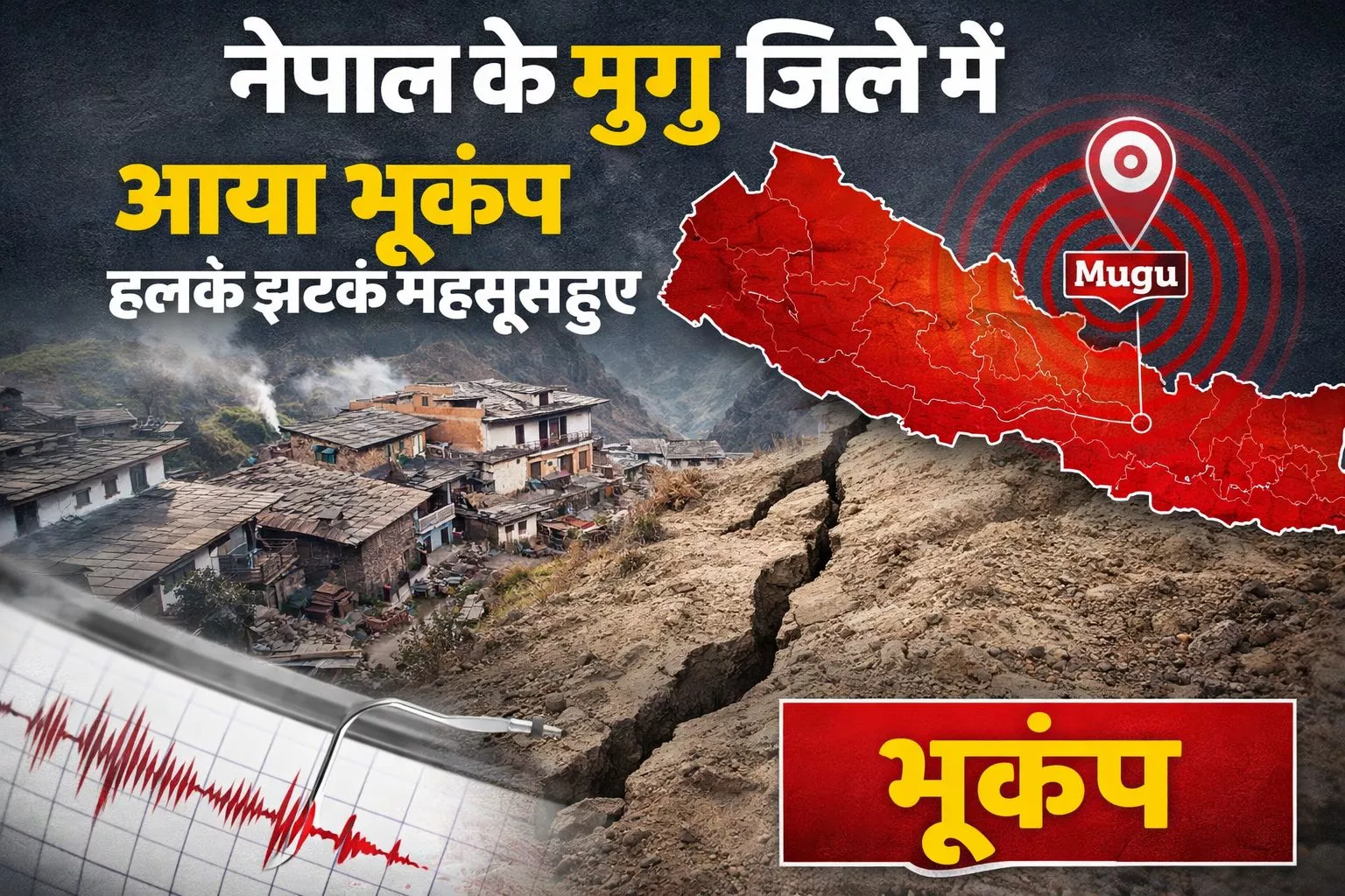 नेपाल के मुगु में भूकंप के झटके महसूस