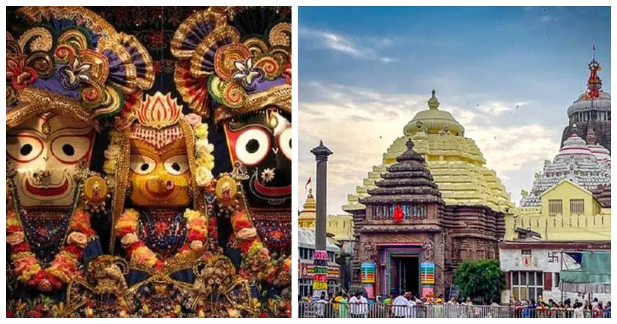 जगन्नाथ मंदिर और रत्न भंडार के आभूषणों का दृश्य