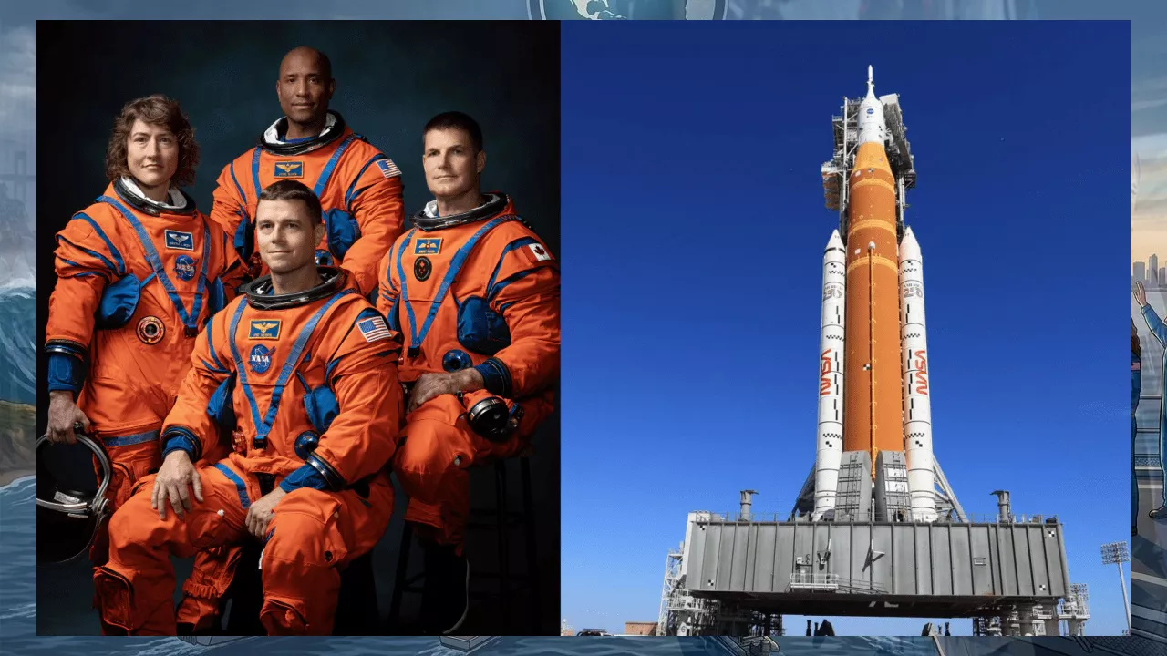 चंद्र मिशन से लौटे अंतरिक्ष यात्रियों का स्वागत