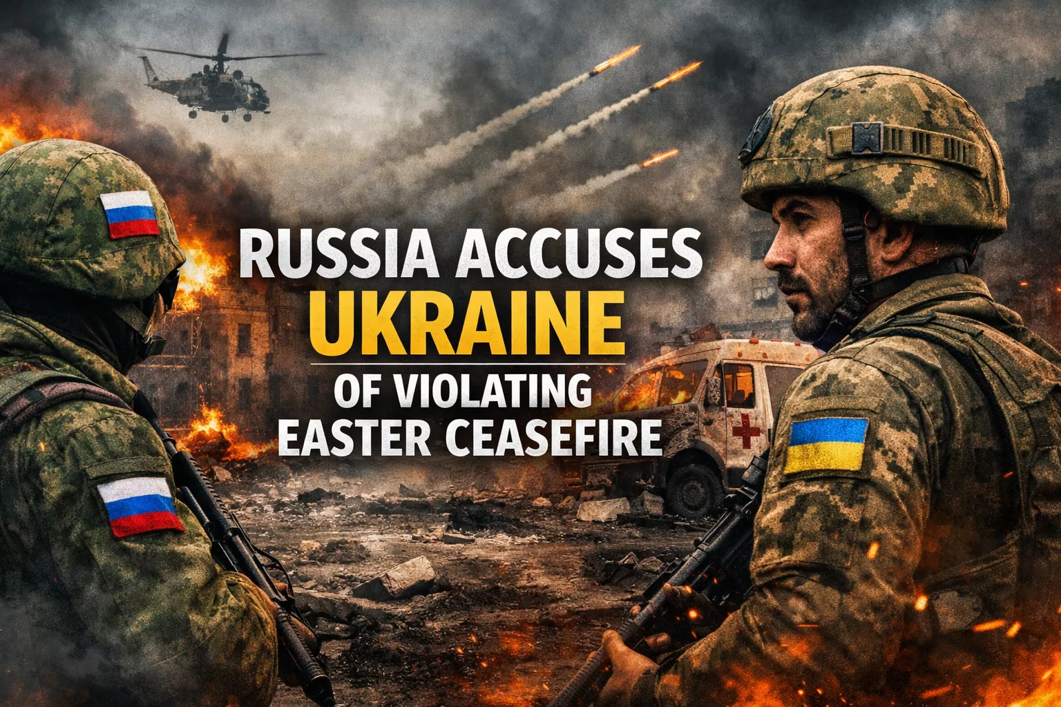 रूस ने यूक्रेन पर ईस्टर युद्धविराम के उल्लंघन का आरोप लगाया