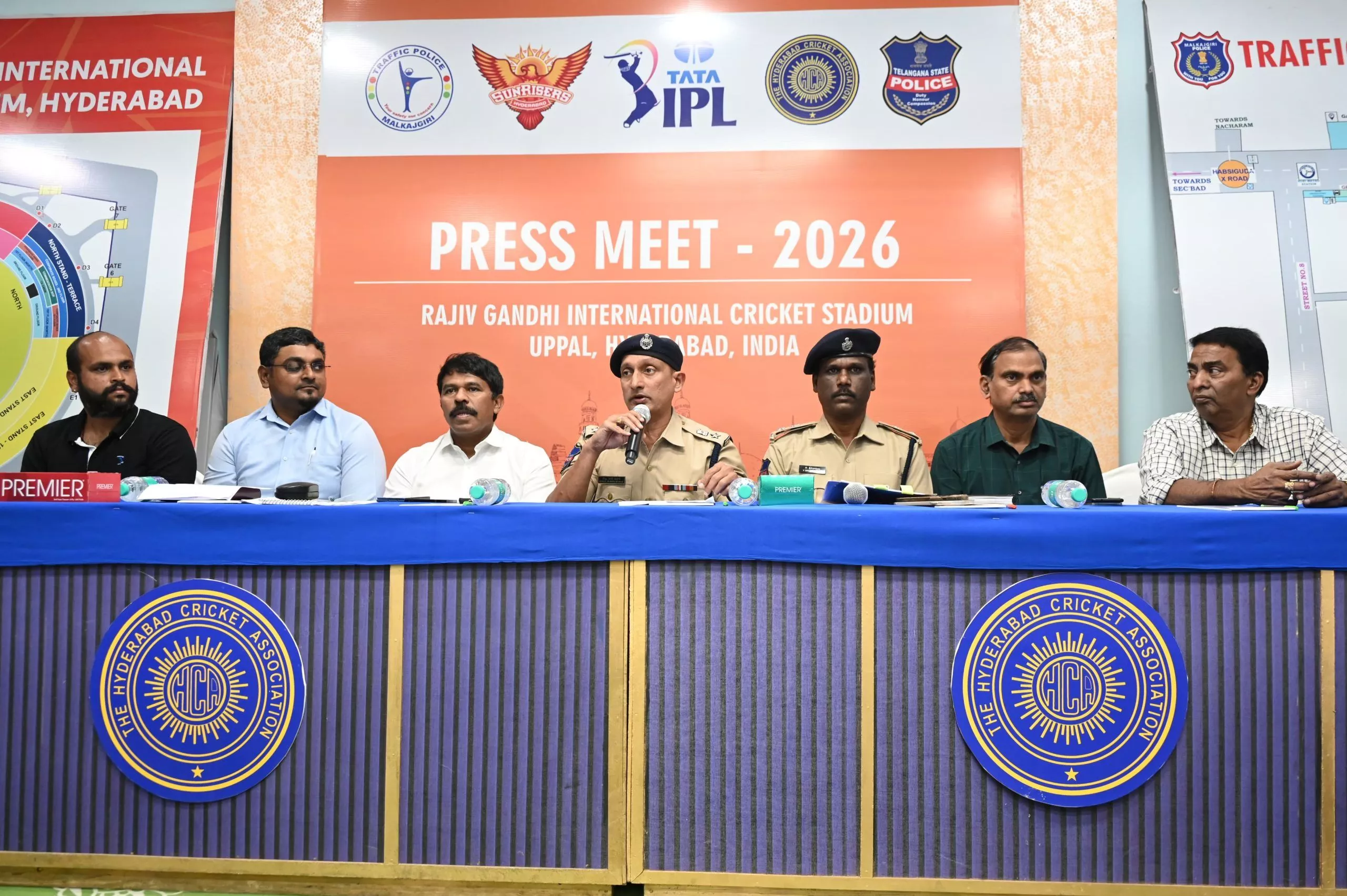 उप्पल स्टेडियम में आईपीएल मैच के दौरान कड़ी सुरक्षा व्यवस्था