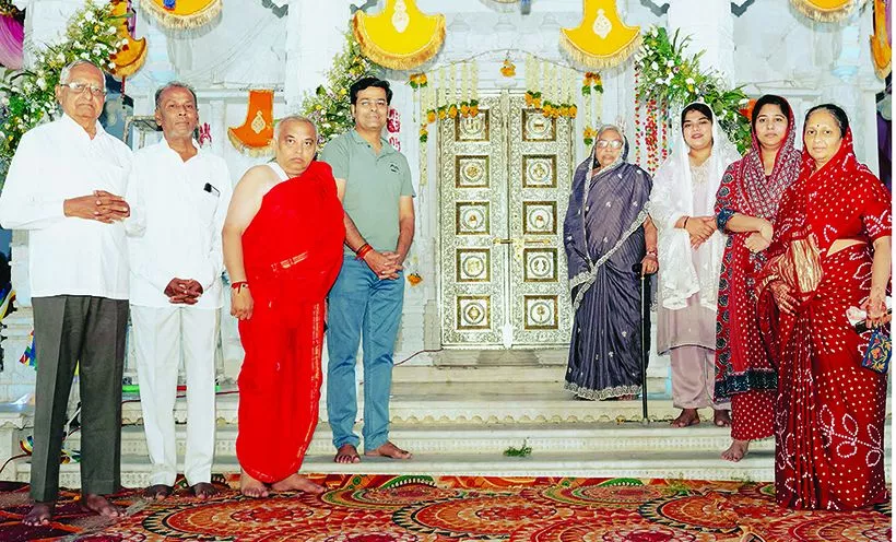 नवकार धाम जैन मंदिर का द्वार उद्घाटन