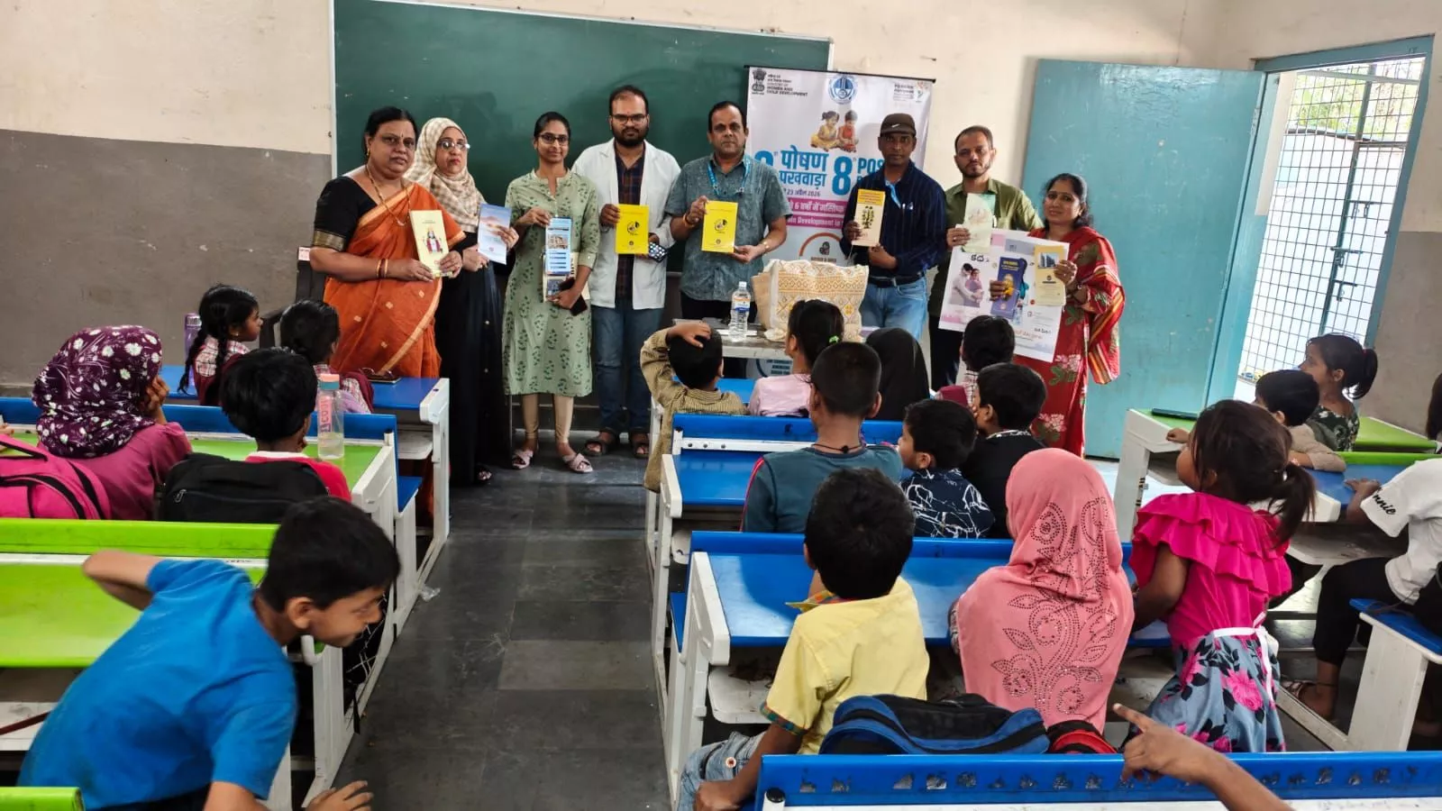 मुशीराबाद स्कूल में बच्चों के पोषण पर जागरूकता कार्यक्रम