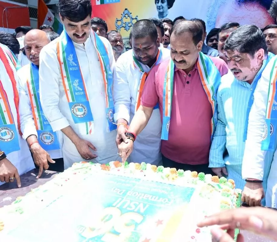 एनएसयूआई स्थापना दिवस समारोह में नेता