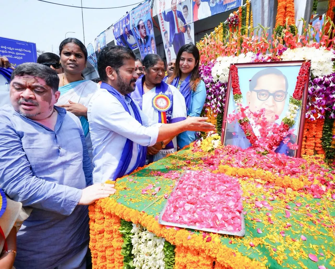 रेवंत रेड्डी अंबेडकर जयंती समारोह में संबोधन