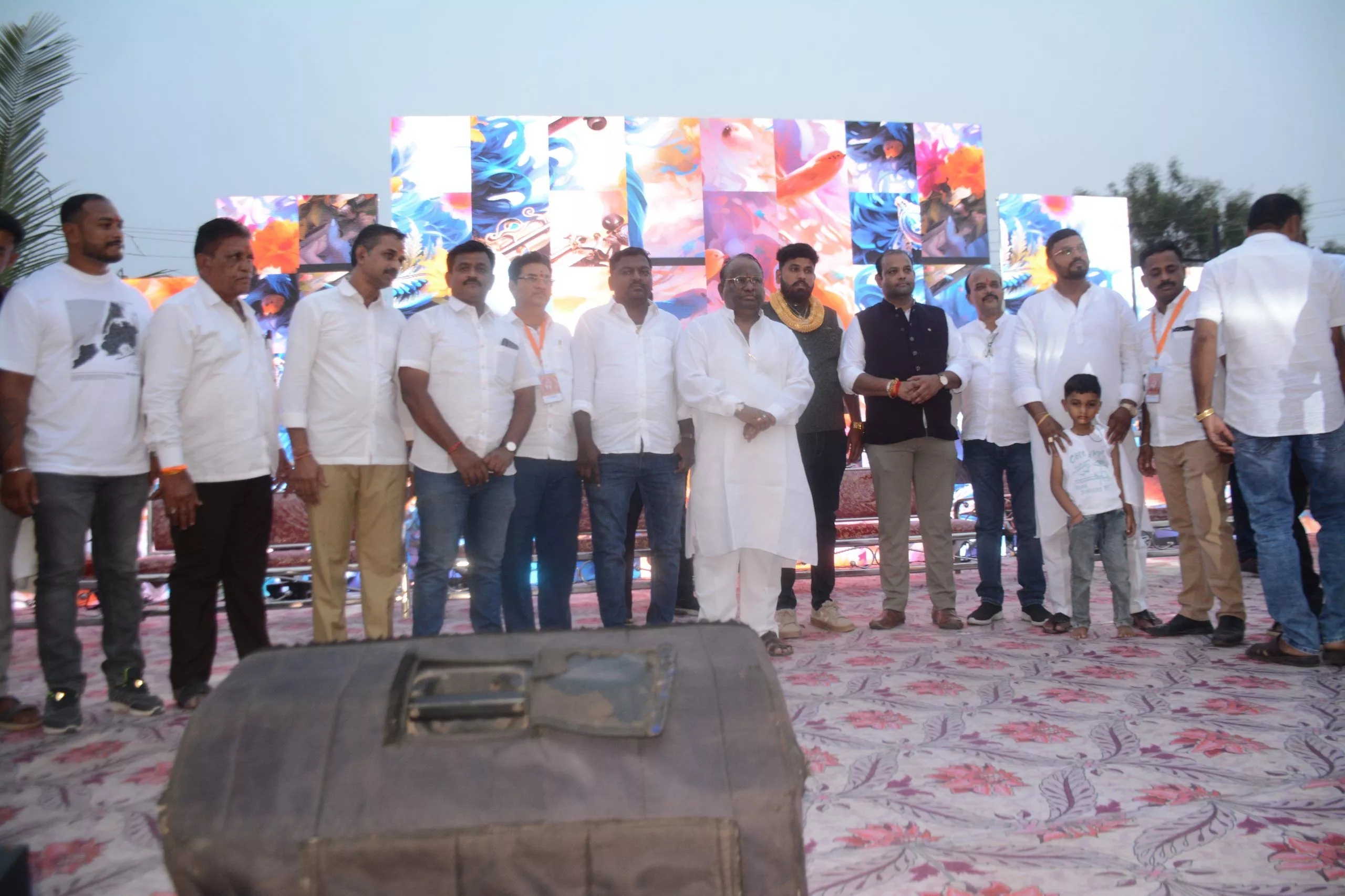 जलपल्ली में श्री छत्रपति शिवाजी मराठा सांस्कृतिक ट्रस्ट के तत्वावधान में आयोजित एम.बी. कन्वेंशन (मराठा भवन) के उद्घाटन समारोह  
