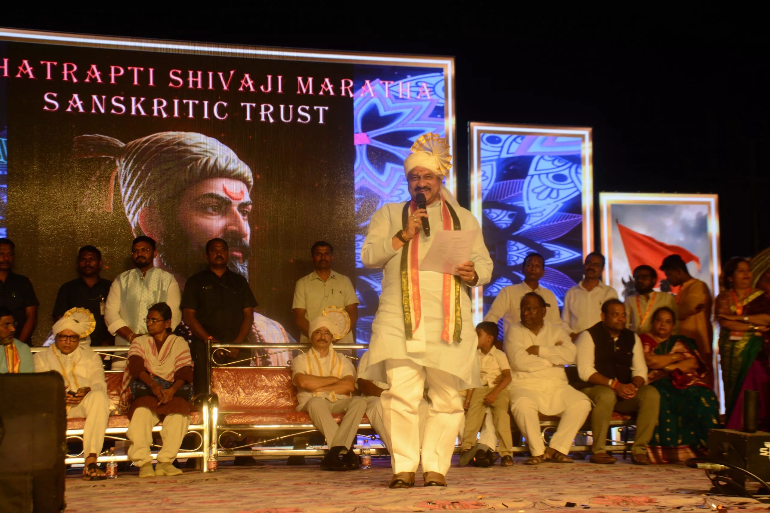 जलपल्ली में श्री छत्रपति शिवाजी मराठा सांस्कृतिक ट्रस्ट के तत्वावधान में आयोजित एम.बी. कन्वेंशन (मराठा भवन) के उद्घाटन समारोह  
