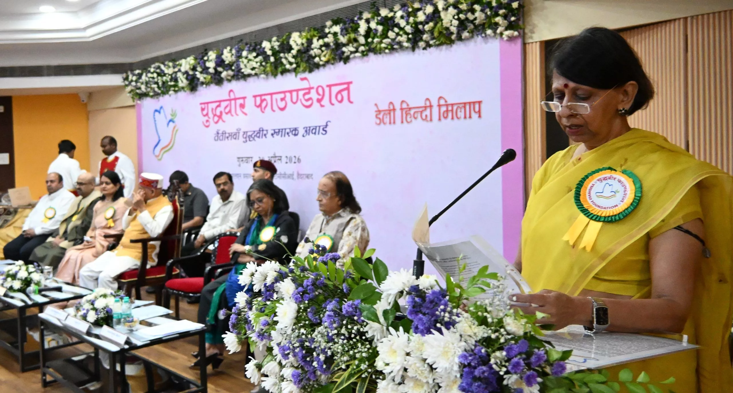 हैदराबाद में युद्धवीर स्मारक अवार्ड 2026 में डॉ. गायत्री पालाट को सम्मानित किया गया, समाजसेवा और पैलिएटिव केयर पर जोर।