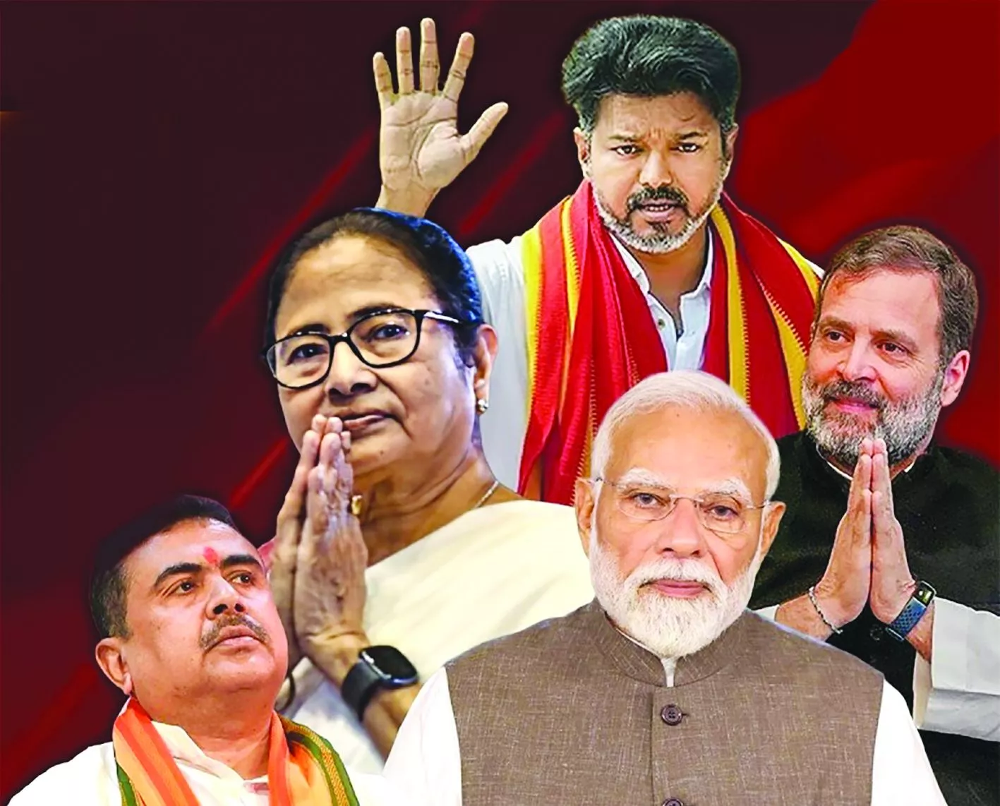 चुनाव परिणाम के बाद जश्न मनाते कार्यकर्ता