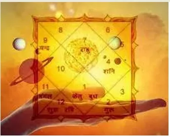 जन्मपत्री और कर्म के संतुलन को दर्शाता चित्र