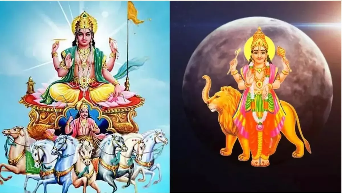 सूर्य और बुध ग्रह की युति का ज्योतिषीय चित्रण