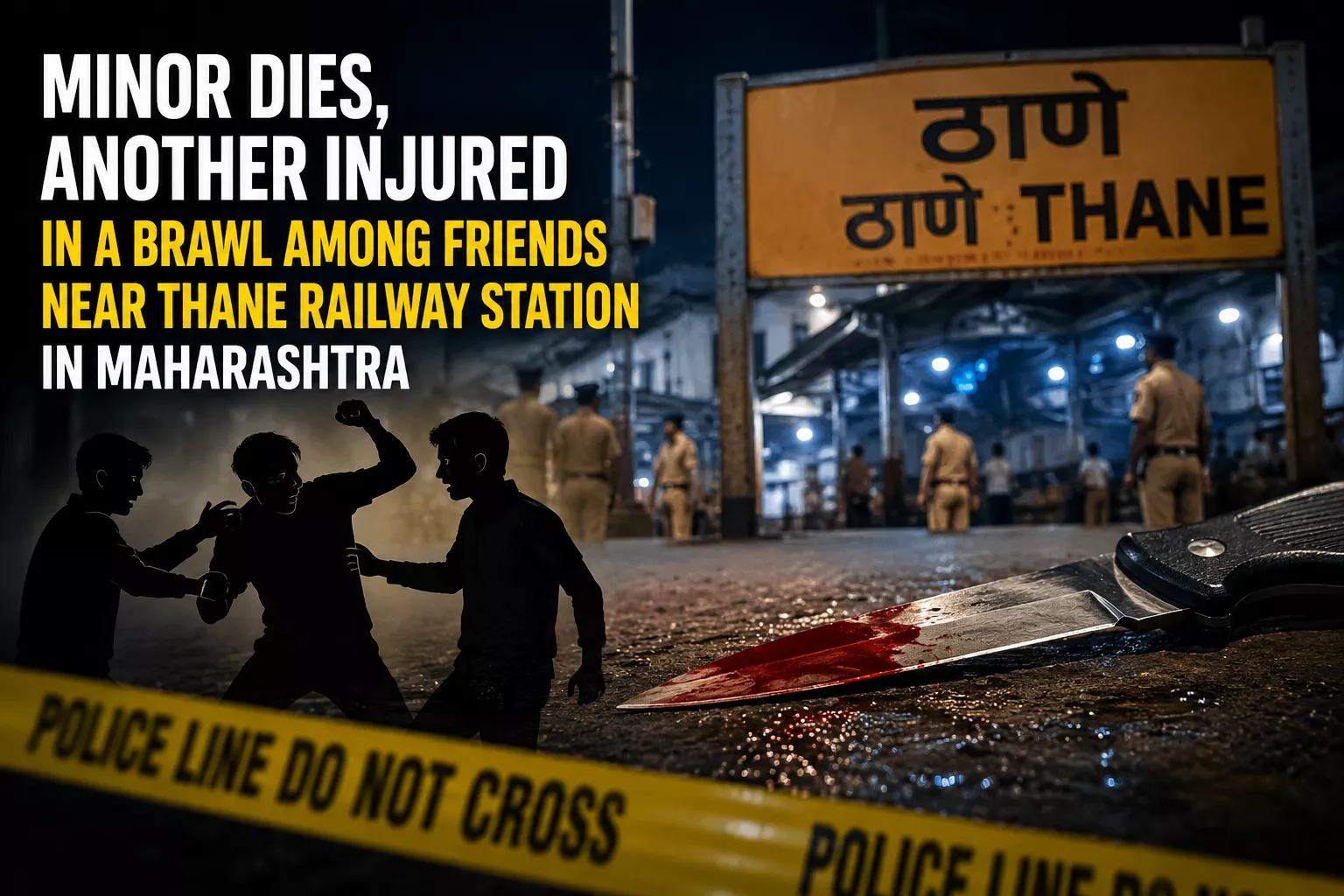 ठाणे स्टेशन के पास चाकू हमले की घटना