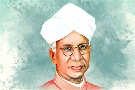 राधाकृष्णन कक्षा में छात्रों को समझाते हुए